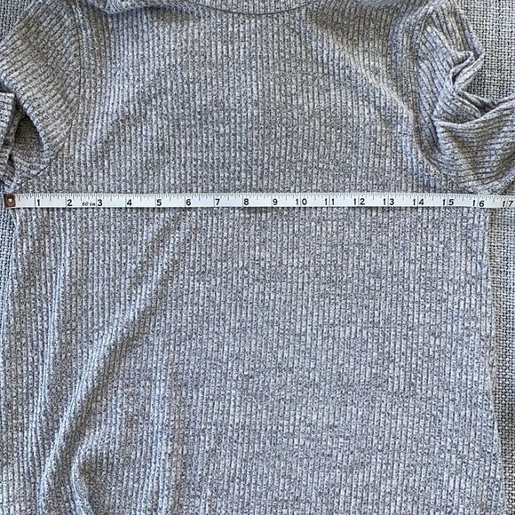Neely Turtleneck Ribbed Sweater Dress Heather Gray Size Small - Picture 6 of 12